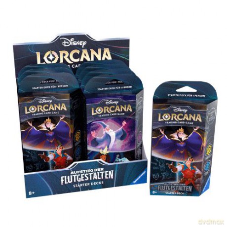 Disney Lorcana: Aufstieg der Flutgestalten - Starter Deck Display (8 Packungen) (Deutsch)