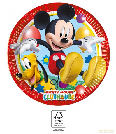 Disney Mickey Mouse - 8 Pappteller - 20 cm