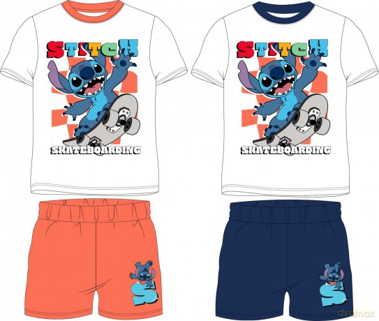 Disney Stitch - Pyjama orange für Jungs - 2-fach sortiert - 98-128 cm
