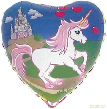 Einhorn - Herzförmiger Folienballon
