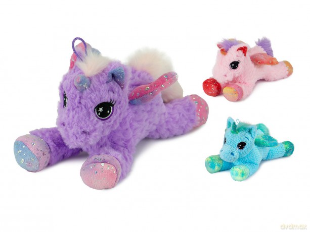 Einhorn mit Flügel - 3-fach sortiert - Plüsch 25 cm