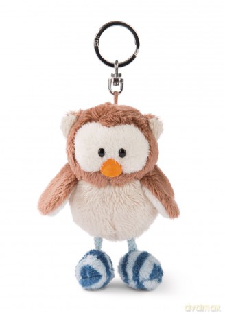 Eule Oscar 10cm Schlüsselanhänger mit Gelenk, Kopf drehbar
