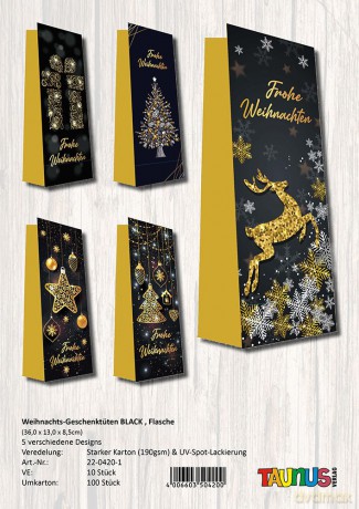Flaschentüten für Weihnachten Lack