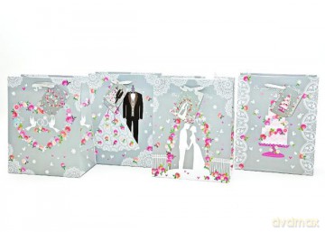 Geschenktüte, HOCHZEIT, Medium - 4-fach sortiert