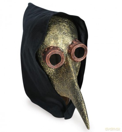 Halbmaske Pestmaske mit Haube - 1-teilig - Adult