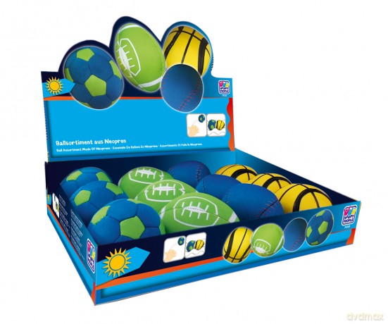 Piłka do mini gier neoprenowa: piłka nożna, rugby, koszykówka i baseball Happy People 75103