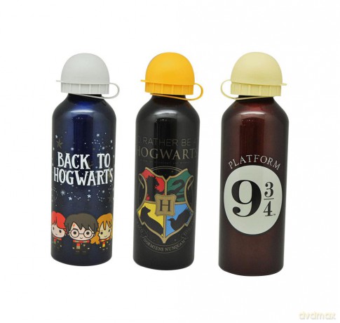 Harry Potter - Trinkflasche 500 ml im Display 3 verschiedene Designs