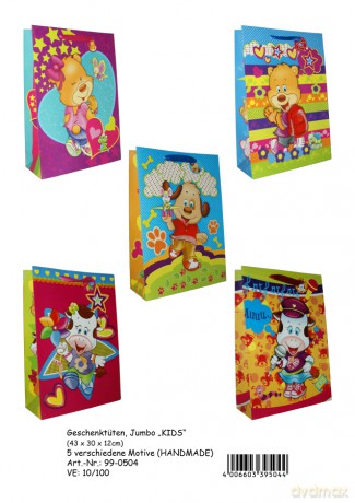 Kinder Geschenktüten - Jumbo - 5 Motive