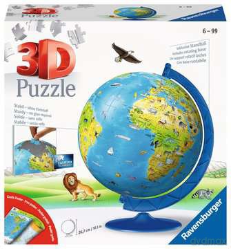 RAVENSBURGER 180 el.Globus dziecięcy w języku niemieckim 3D puzzle [PUZZLE]