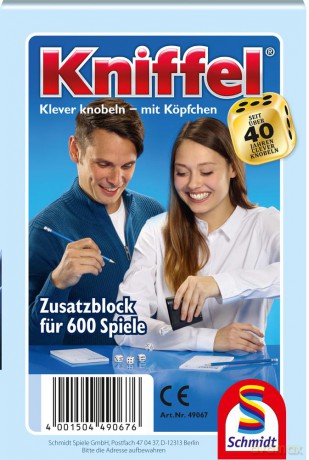 Notatnik do gry w Yahtzee 30 elementów gra rodzinna