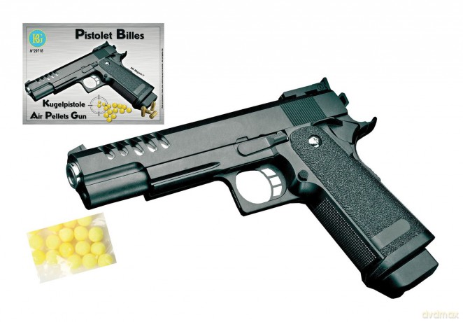 Pistolet na kulki z magazynkiem - 22 cm