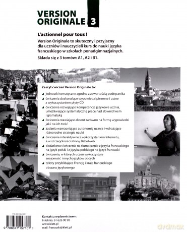 Version Originale 3 Ćwiczenie PL KLETT [KSIĄŻKA]+[CD]