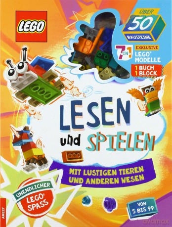 LEGO Lesen und Spielen mit lustigen Tieren und anderen Wesen