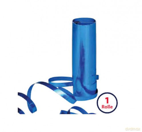 Luftschlangen metallic-blau - 4 m