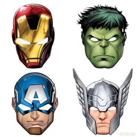 Marvel Avengers - 6 Papiermasken