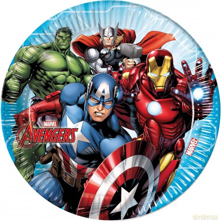 Marvel Avengers - 8 Pappteller - 23 cm