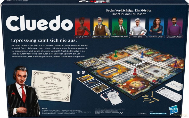 Mattel F6420100 - Cluedo Classic: Das klassische Detektivspiel (Cluedo Classic: Klasyczna gra detektywistyczna)