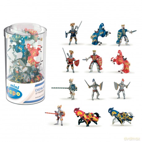 Papo 33016 - Mini Ritter (Kunststoffbehälter, 12 Stück) - Spielfigur
