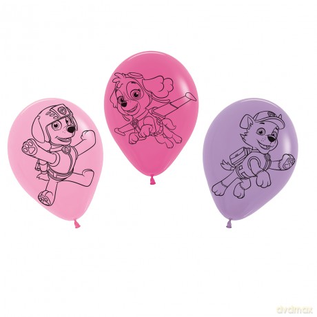 Paw Patrol - 5 Luftballons pink - 30 cm