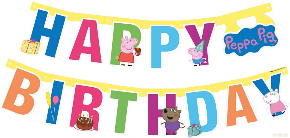 Peppa Pig - 1 Party-Girlande - 140 cm