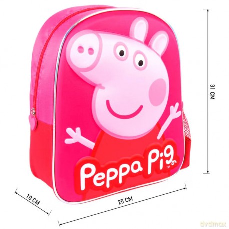 Świnka Peppa (Peppa Pig) - Plecak 3D, 31 cm