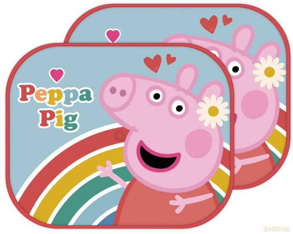 Osłony przeciwsłoneczne na okna z motywem Świnka Peppa 2 sztuki