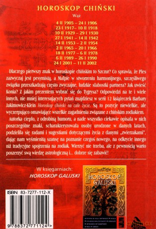 Wąż - horoskop chiński [KSIĄŻKA]