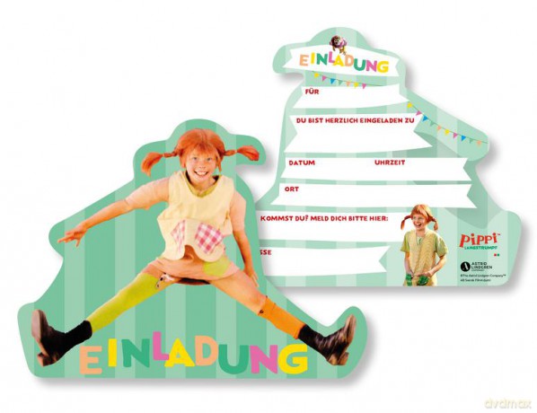 Pippi Pończoszanka - 8 zaproszeń