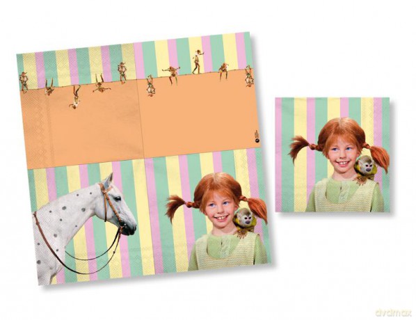 Pippi Pończoszanka - Serwetki papierowe - 33 x 33 cm