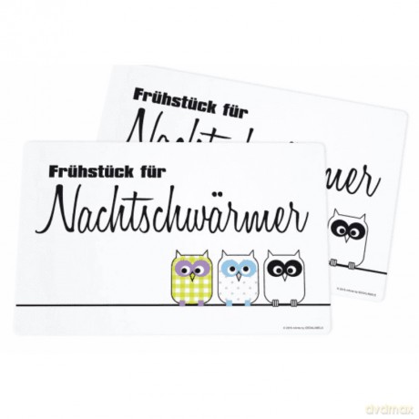 Platzset - Eule Nachtschwärmer - 2er Set 43x29cm