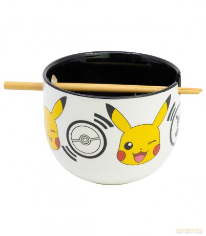 Pokemon - Black Logos Ramen Bowl mit Stäbchen - Geschenkbox