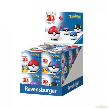 RAVENSBURGER 54 el. 3D Pokemon Pokeballs [PUZZLE]