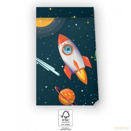 Rocket Space - 4 Partytüte - 22 cm
