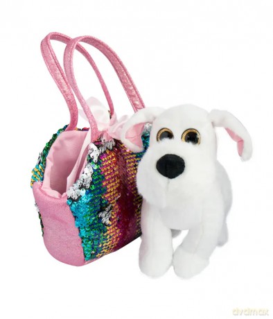 Set Blanco - Plüsch un Tasche mit magischen Pailletten