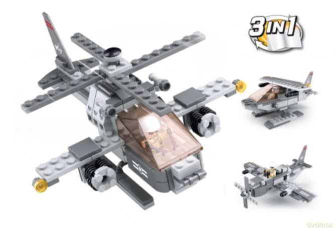 Sluban M38-B0537G - ARMY Kampfhubschrauber 3-in-1 (144 Teile)