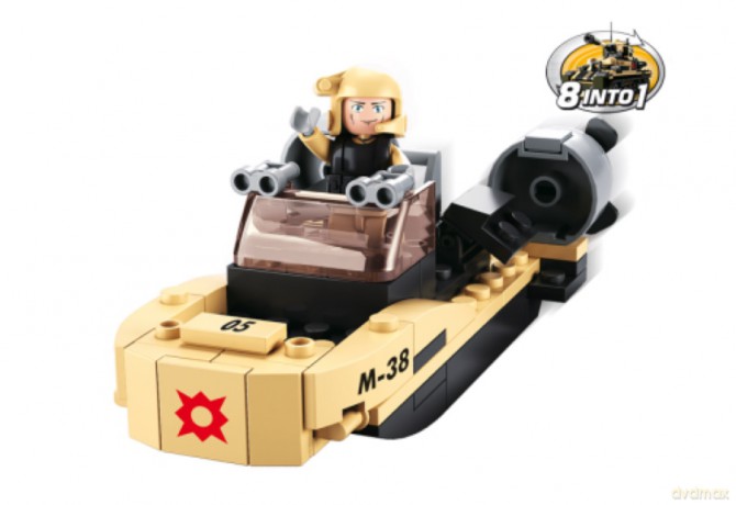 Sluban M38-B0587H - ARMY Sturmboot 8-in-1 (73 Teile)