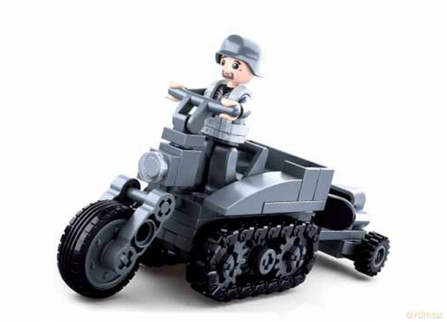 Sluban M38-B0680B - Army WWII - Motorrad mit Ketten