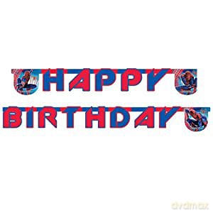 Spiderman - 1 Happy Birthday Banner