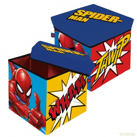 Spiderman pojemnik na zabawki pufa 30x30x30 cm