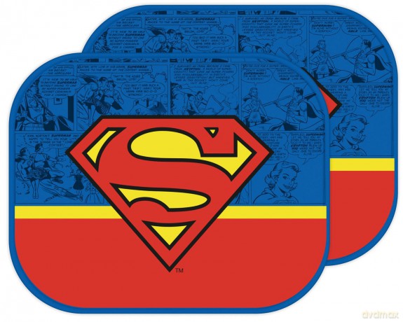 Osłony przeciwsłoneczne na okna z motywem Superman Comic - 2 sztuki