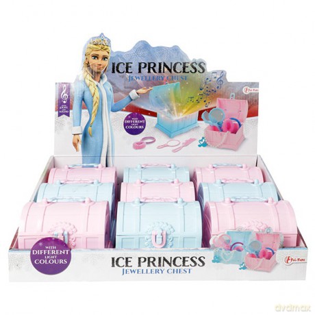 Toi Toys - ICE PRINCESS Biżuteria w skrzyni skarbów ze światłem i dźwiękiem