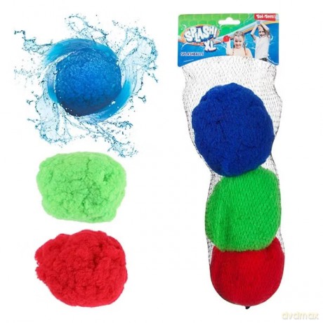 Toi Toys - SPLASH Super piłki wodne XL 15 cm - 3 sztuki w siatce