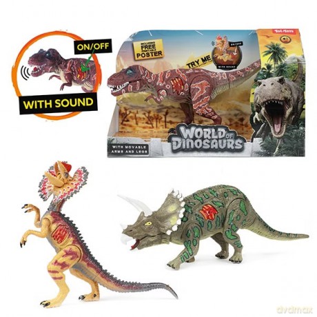 Toi-Toys - WORLD OF DINOSAURS - Ruchomy dinozaur z dźwiękiem