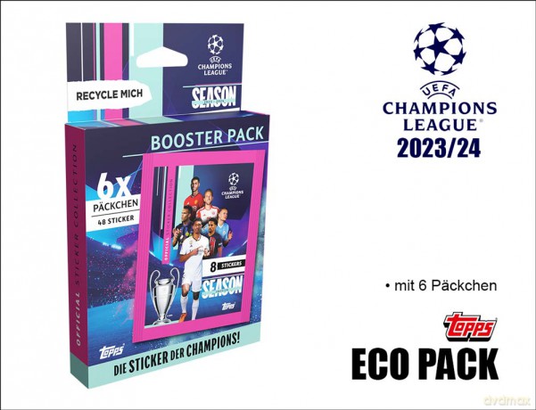 Topps UEFA Champions League 2023/2024 Naklejki - EKO PAKIET
