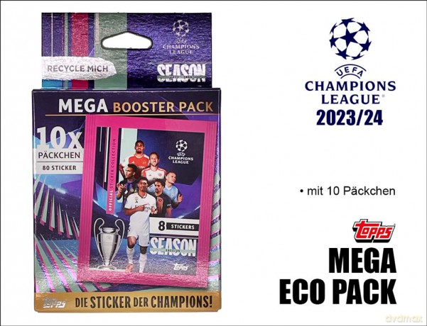 Topps UEFA Champions League 2023/2024 Naklejki - MEGA EKO PAKIET