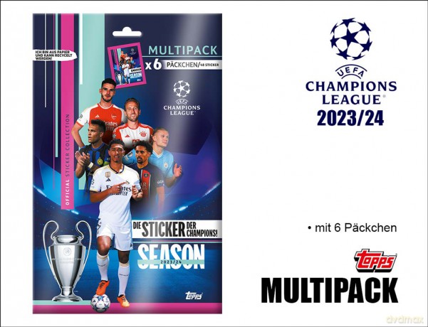 Topps UEFA Champions League 2023/2024 Naklejki - MULTIPACK