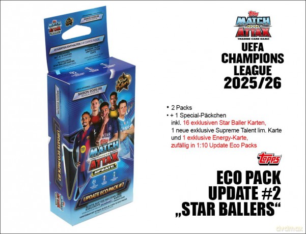 Topps UEFA Champions League Match Attax 2025/2026 TC - UPDATE #2 EKO PAKIET Star Ballers