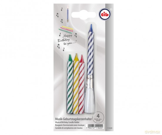 Świeczki tortowe z melodią Happy Birthday - 8 cm