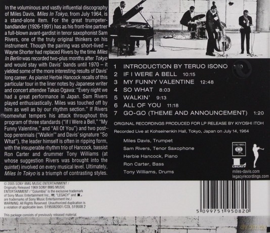 Miles Davis: Miles In Tokyo [CD]