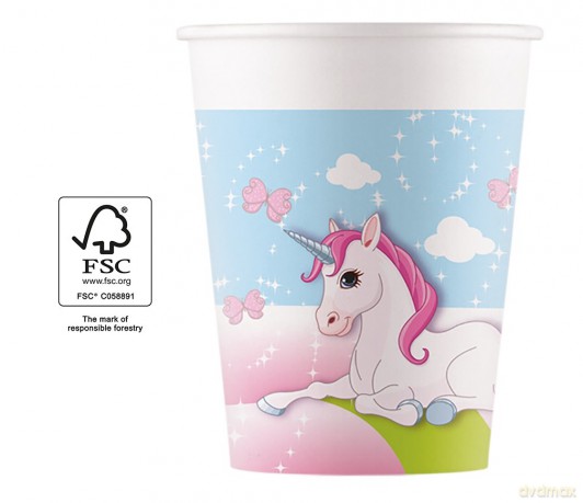 8 papierowych kubeczków FSC 200ml